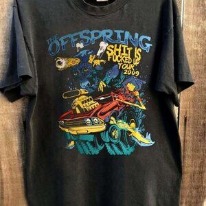 The Offspring Rock Music Tour Concert Short Sleeve Black Classic Shirt 94
